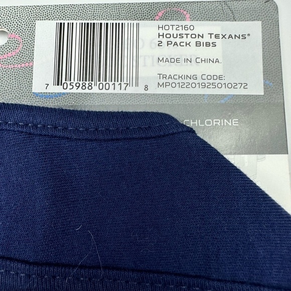 Baby Fanatic NFL Texans Baby Bib Pack OS - Picture 8 of 8